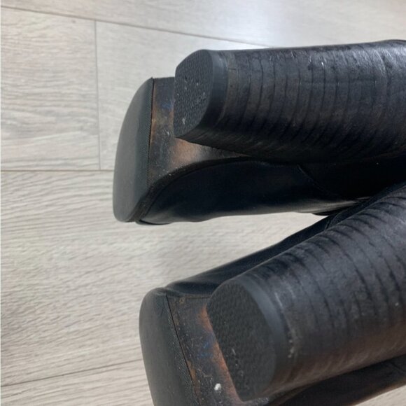 RAG & BONE Harrow Black Leather Ankle Boots - Picture 9 of 13